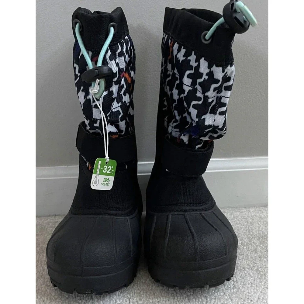 NWT's Columbia PowderBug Plus II Girls Youth 1 Snow/Winter Boots Black